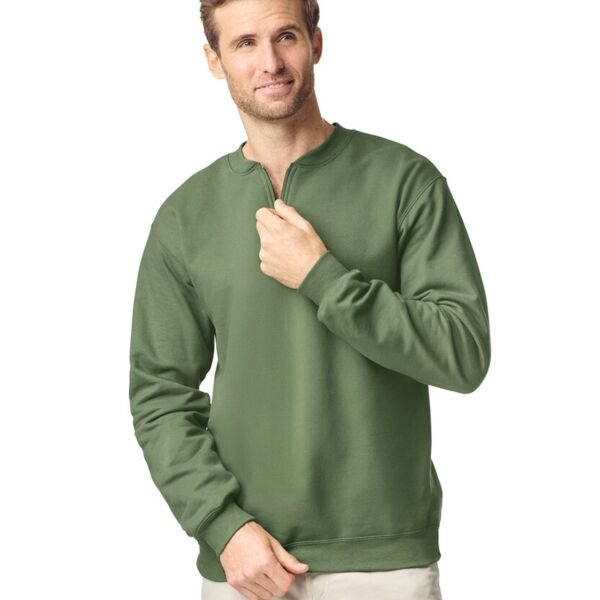 Softstyle™ midweight adult fleece 1/4-zip sweatshirt Thumbnail