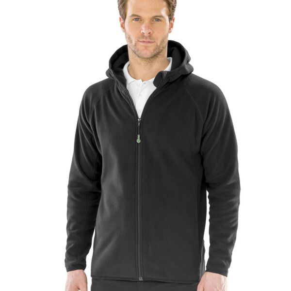 Recycled hooded microfleece jacket Thumbnail
